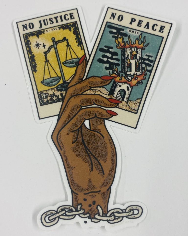 no justice no peace shirt tarot card